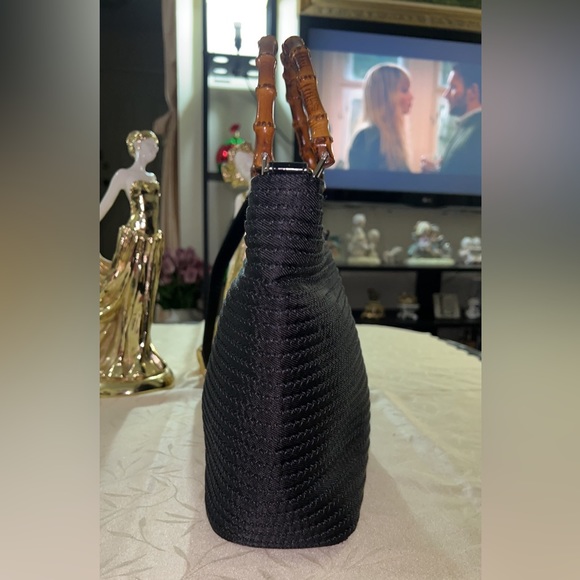 Gucci Bamboo Black Nylon Satchel with Strap. Discount in private - Picture 3 of 16